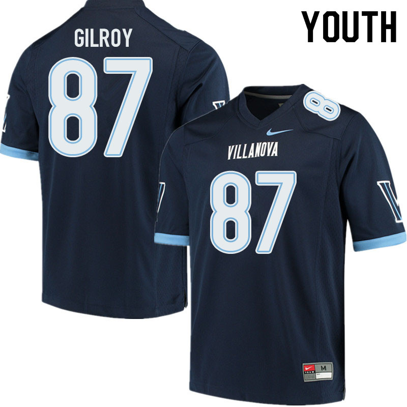 Youth #87 Charlie Gilroy Villanova Wildcats College Football Jerseys Sale-Navy